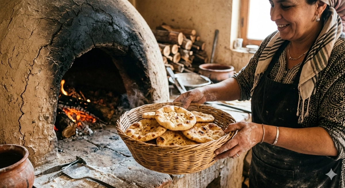 Pains matlouh sortis du four